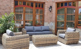 Záhradný ratanový nábytok MONACO - žlto-sivý