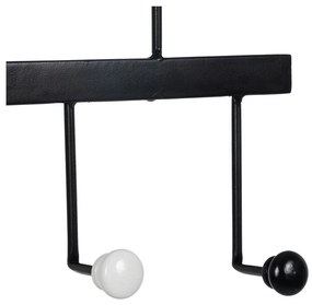 Čierny kovový nástenný vešiak – Ixia