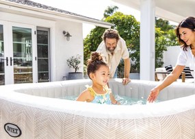 Intex Nafukovacia štvorcová hydromasážna jacuzzi pre 6 osôb 196x71 cm, prémiové príslušenstvo - INTEX 28472