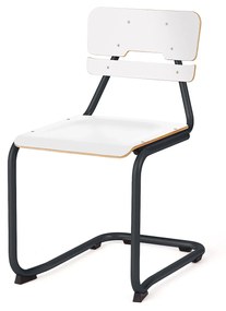 Školská stolička LEGERE II, V 450 mm, antracit, biela