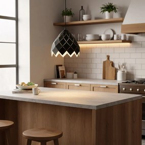 Toolight Toolight, závesná kovová stropná lampa 1xE27 APP338-1CP, čierna, OSW-05019