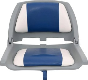 2-dielna skladacia súprava sedadiel do člna modro-biely vankúš