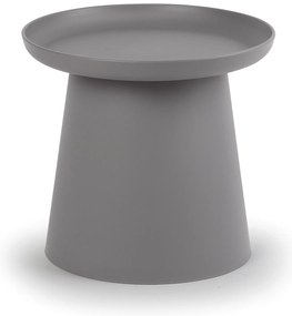 Plastový kávový stolík FUNGO, priemer 500 mm, sivý
