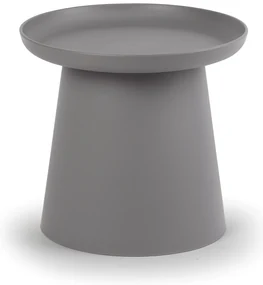 Plastový kávový stolík FUNGO, priemer 500 mm, sivý