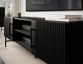 RTV stolík RAFTT 152x55 cm, čierny