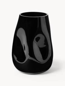 Ručne fúkaná sklenená váza Obsidian, V 26 cm