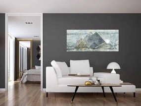 Obraz - Pyramídy v modrom filtri (120x50 cm)