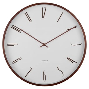 Karlsson 6014WH dizajnové nástenné hodiny biele,priemer  40 cm
