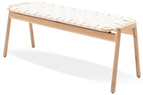 Biela/v prírodnej farbe lavica Klupa - Gazzda