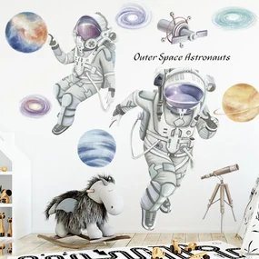 Samolepka na stenu "Astronauti" 88x82cm