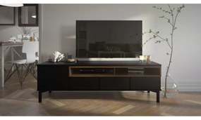 Čierny TV stolík 156x48x48 cm Roomers – Tvilum