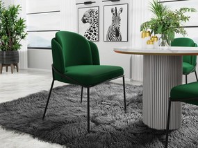 Čalúnené kreslo Oksomik, Dostupné poťahy: Magic Velvet 2216, Farby nožičiek: zlatý