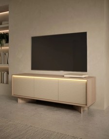 TV skrinka Semi F 154 cm 3D LED cappuccino bolivar prírodný