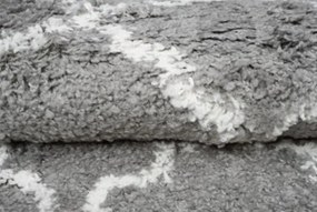 TA Koberec P129B TMAVO SIVÁ/KRÉMOVÁ BOHO Rozmer: 80x250 cm