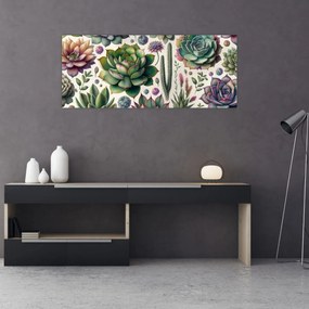 Obraz - Sukulenty (120x50 cm)