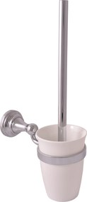Slezák - RAV WC kefa, miska keramická MORAVA RETRO - MKA0500, Chróm