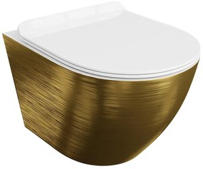 Závesná WC misa Alice Iskra Gold s doskou volne padajúca