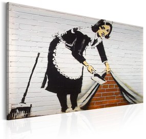 Artgeist Obraz - Maid in London by Banksy Veľkosť: 30x20, Verzia: Na talianskom plátne