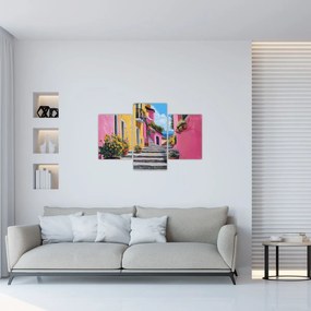 Obraz - Ružová ulička (90x60 cm)