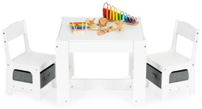 EcoToys Súprava dreveného stola a stoličiek ECOTOYS pre deti