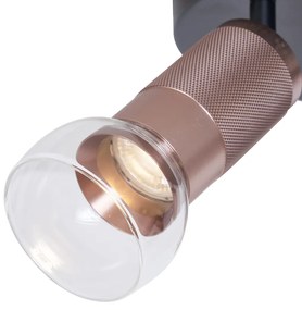 Okrúhle stropné bodové svietidlo tmavý bronz okrúhle 3-svetelné nastaviteľné - Veerle