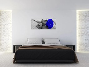 Obraz - Modrá ruža (120x50 cm)