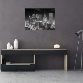 Sklenený obraz - Čiernobiely New York (70x50 cm)