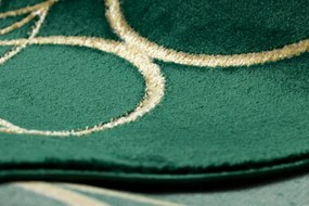 Koberec EMERALD exkluzívny 1010 glamour, styl kruhy fľaľkovo zelený / zlatý