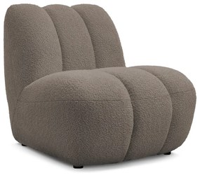 Taupe kreslo z textílie buklé Janissaire – Bobochic Paris