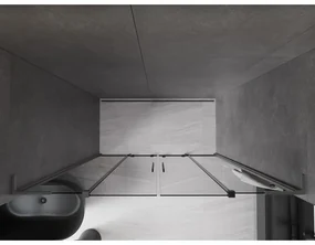 Mexen Velar L Duo, posuvné sprchové dvere do otvoru 180 cm, 8mm šedé sklo, brúsený grafit, 871-180-003-42-95