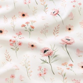 Goldea okrúhly teflónový obrus - ružové kvietky Ø 100 cm