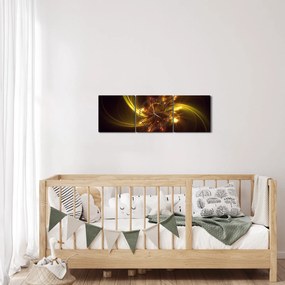 Obraz - abstrakcia vrtuľky (s hodinami) (90x30 cm)