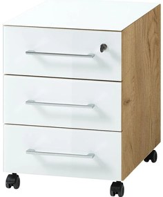 Biela prírodná skrinka v dekore duba 40x55 cm Monteria – Germania