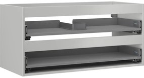 Mexen Box-A, závesná skrinka 100 cm, 2 zásuvky, sivá matná, 91AX0-1000-470-2-62