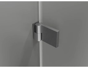 Mexen Lunar-B L výklopný sprchový kút pravý 90 x 80 cm, číre sklo, brúsený grafit, 832L-090-080-66-00-P