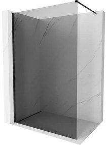 Mexen Kioto-X, sprchová zástena 160 x 200 cm, 10mm šedé sklo, čierny profil, 800-160-101-70-40-X