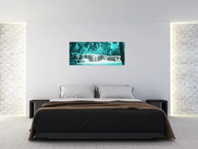 Obraz - Modrý vodopád (120x50 cm)