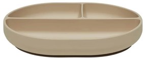 OYOY Silikónová tanier s priehradkami a prísavkou Enkei Beige