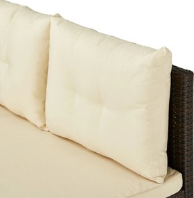 Sconto Záhradná pohovka NEAPEL hnedá/béžová