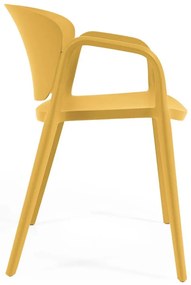 Žltá plastová záhradná stolička Ania – Kave Home