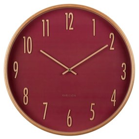 Karlsson 5996RD dizajnové nástenné hodiny červená, pr. 40 cm