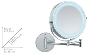 WENKO 3656530100 - Zrkadlo POWER-LOC 25,5x32 cm lesklý chróm