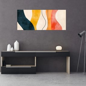 Obraz - Minimalistická farebná ilustrácia II. (120x50 cm)