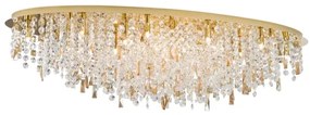 Orion - Krištáľové stropné svietidlo CRYSTALRIVER 21xG9/40W/230V zlatá