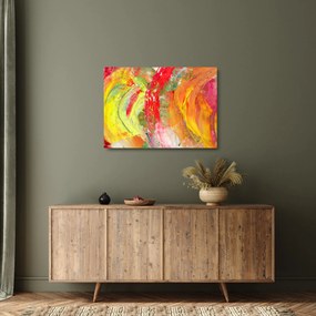 Sklenený obraz abstrakcie - maľba (70x50 cm)
