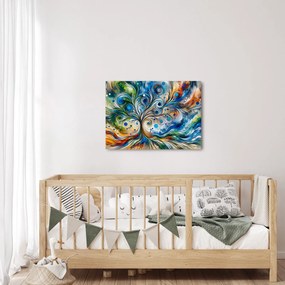 Obraz – Farebný energetický strom (70x50 cm)