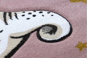 Okrúhly koberec PETIT SLONÍK, HVIEZDY , ružová Veľkosť: kruh 140 cm