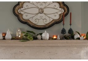 Béžová porcelánová dekorácia tekvice Pumpkin M - Ø 9*15 cm