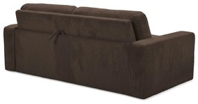 Hnedá menčestrová rozkladacia pohovka 195 cm Nona – Makamii