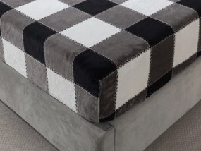 XPOSE® Mikroplyšová plachta KOSTKA Exclusive - sivá 180x200 cm
